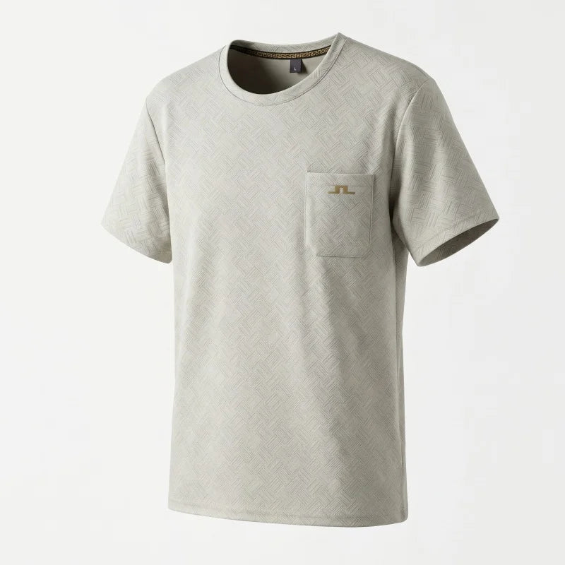 Luxury Summer Men New Trend Short-Sleeved T-Shirt Actual Pocket Round Neck Stamp American Style Ventilate Leisure Men's Clothing