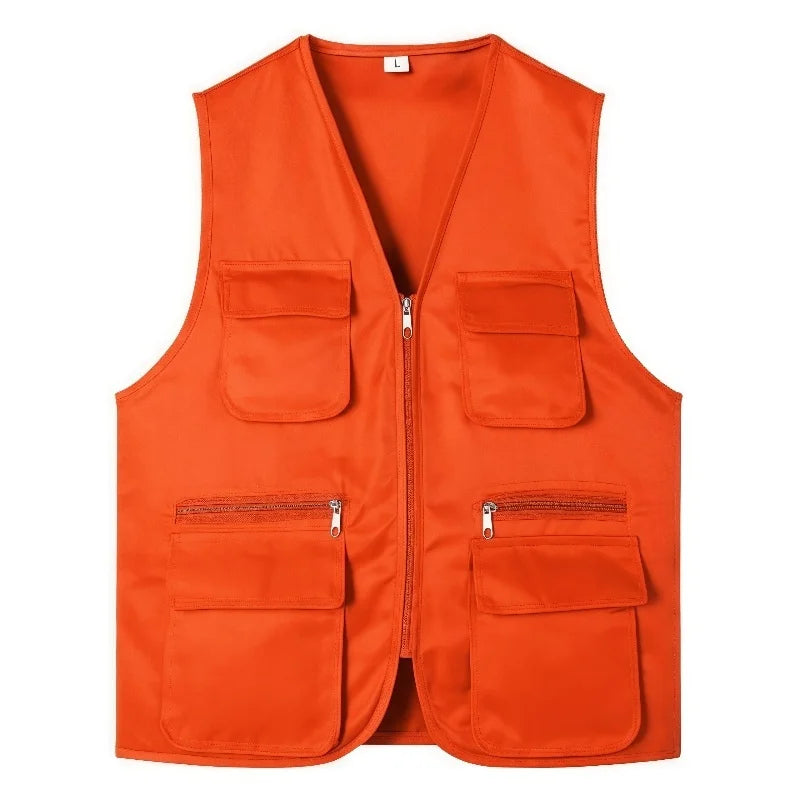 2026 Popular Summer Fishing Vest Multi-Pocket Work and Leisure All-Match High-End Custom Logo Printed Brand Text
