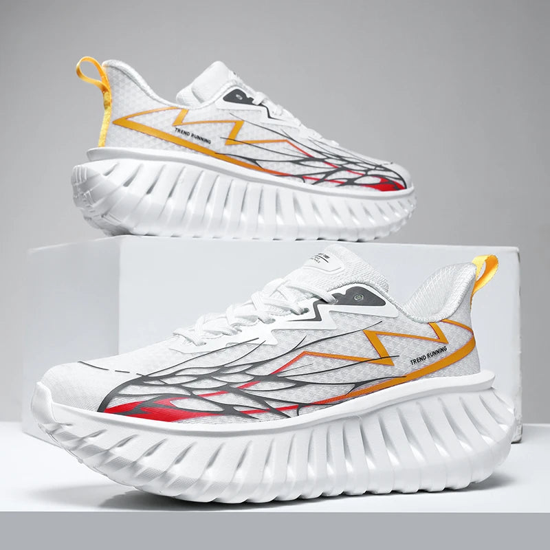 Men's breathable light Thick sole casual sports shoes Four seasons comfort outdoor racing running shoes students speed sneakers