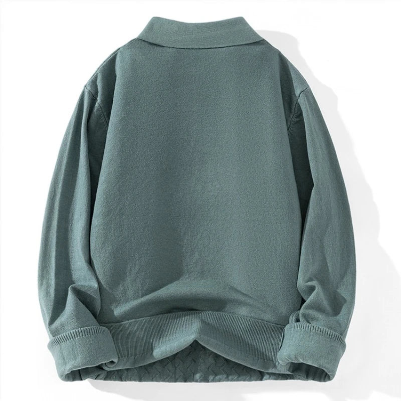New Arrival Autumn/Winter Half-Zip Knitted Sweater for Men (Base Layer Top)