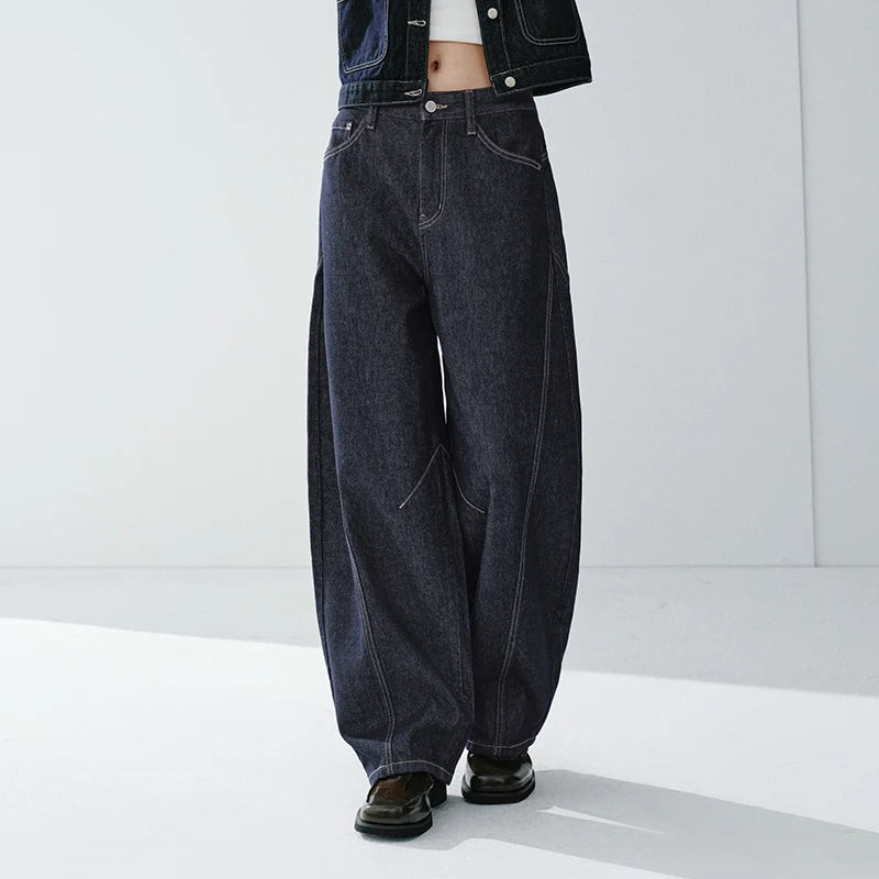 Semir Retro Jeans Unisex 2026 Spring Washed Loose Curved Blade Casual Fashion Comfortable Versatile Long Trousers