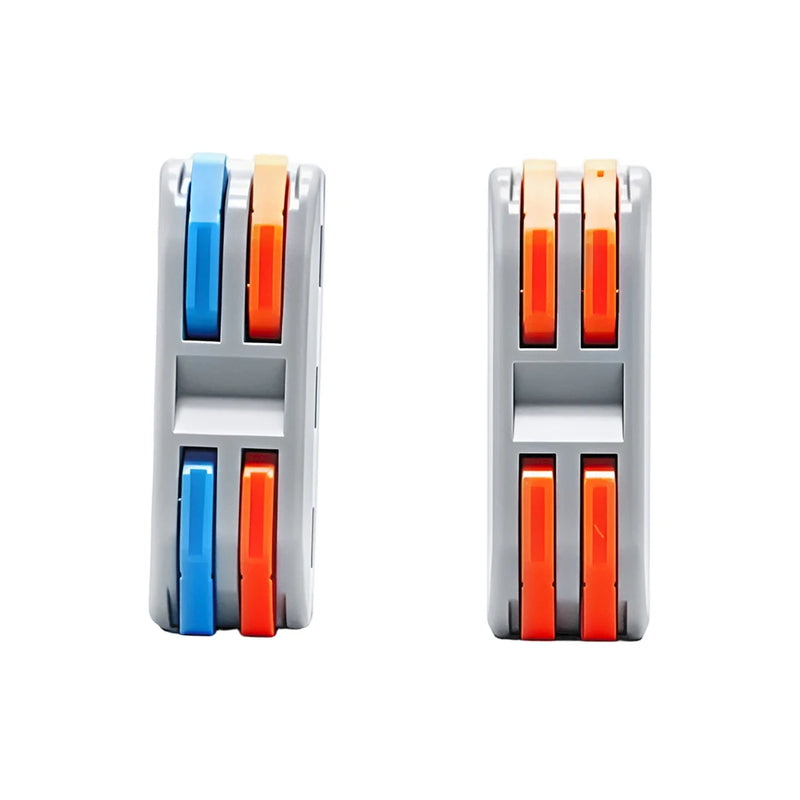 TOMZN YL222 Lever Wire Connectors 38PCS 2In 2Out Quick Splicing Terminal Blocks 32A 250V for 28-12AWG Universal Wire Joiner Kit