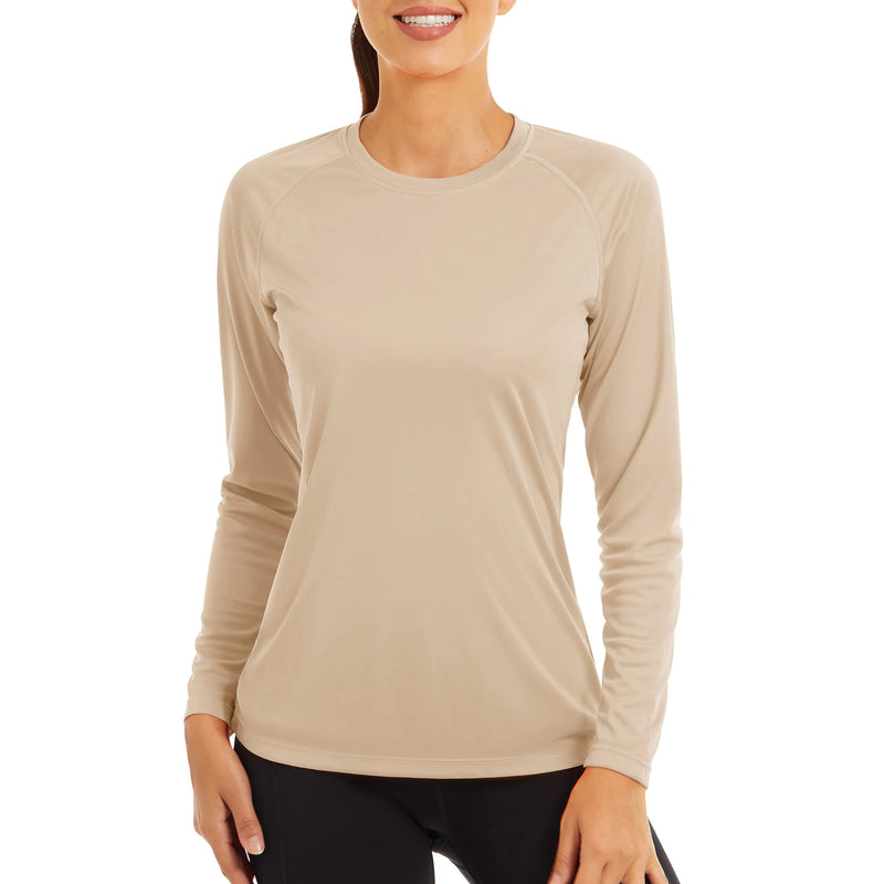 TACVASEN UPF 50+ Sun/Skin Protection Quick Dry T-Shirts Womens Long Sleeve Outdoor Performance Tee Shirts Summer Casual Tops