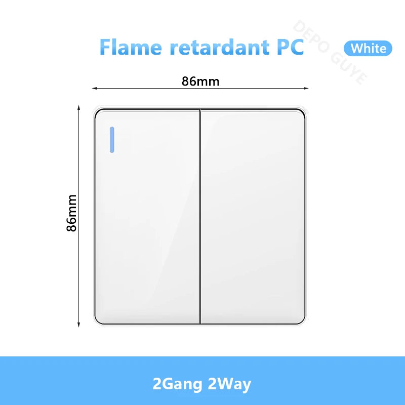 White UK Standard 13A USB Wall Socket Panel,Universal 18W Type-c Quick Charge Socket Plug,Wall Light Switch Electrical outlet