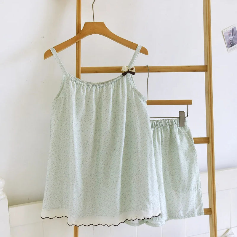 Summer Pajamas Women’s Loungewear Sleepwear Night Wear for Ladies Pure Cotton Home Wear 2PCS Sleeping Suits 2026 New Pijama