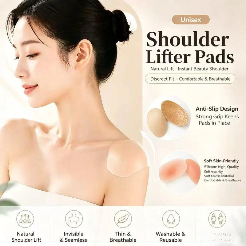 Universal Silicone Shoulder Pad Sponge Right Angle Anti-Slip Narrow Shoulder Tape Invisible for Men's Clothing Accessory