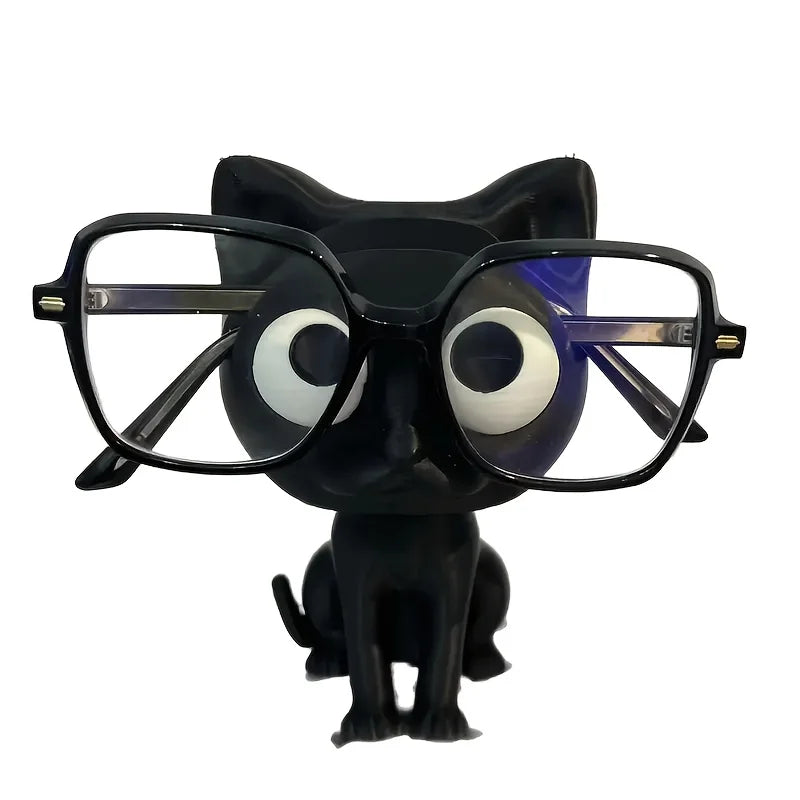 1/2Pcs 3D Printed Cat Glasses Holder -Cute Plastic Desk Organizer with Glasses Stand, Display Ornament & Glasses Storage Rack.