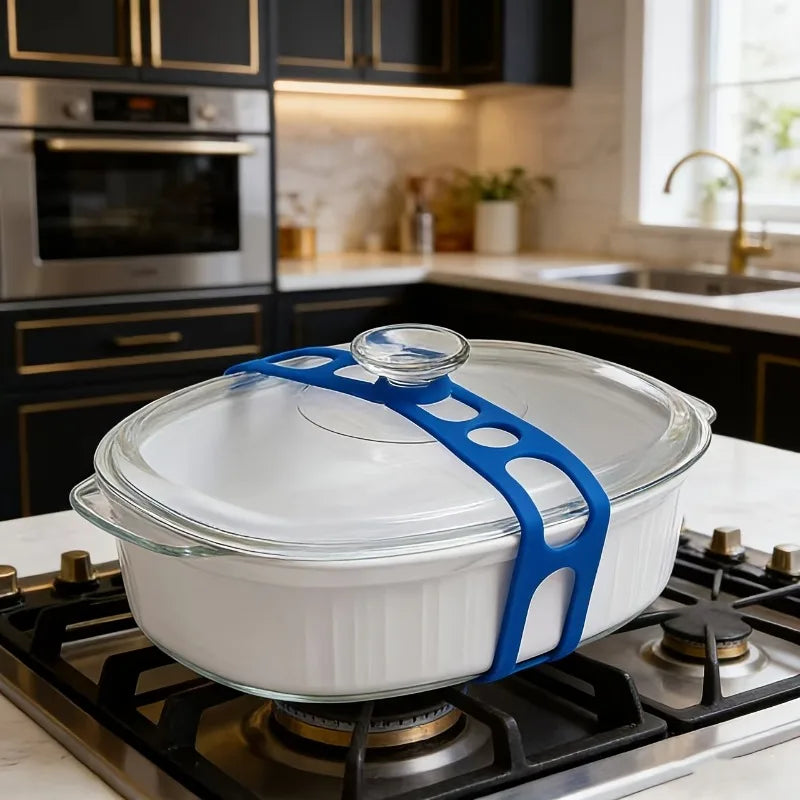 1pc Silicone Binding Straps, Reusable Can Lid Straps, Suitable for Various Lids, Kitchen Organization Accessories, Straps.