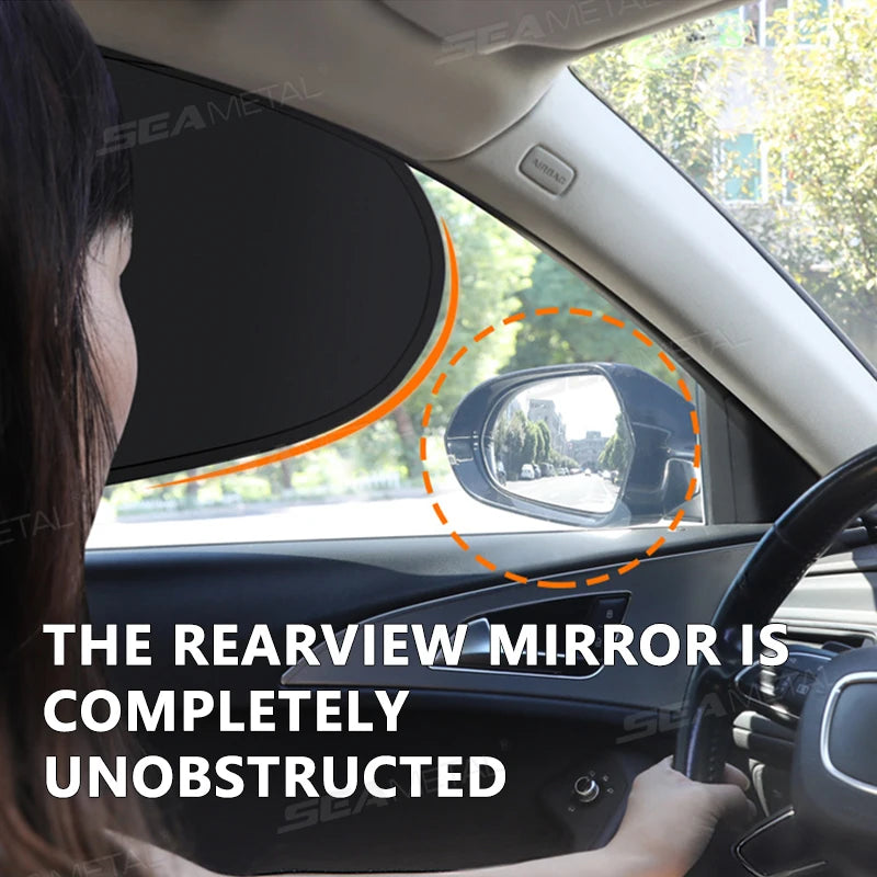 SEAMETAL Car Sun Shade Curtain Cover Electrostatic Abosortion Car Side Window Sunshade UV Protector Summer Car Accessories