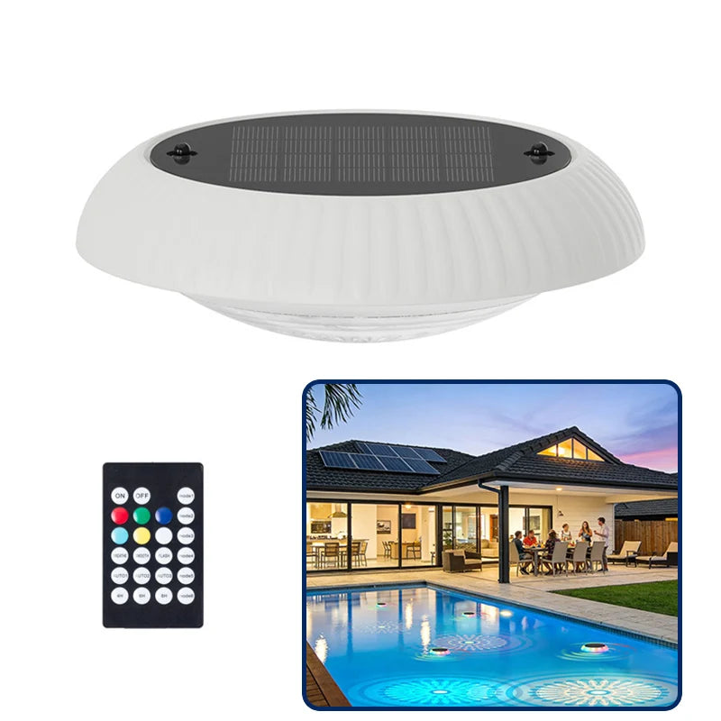 ភ្លើងអាងហែលទឹក LED 5050RGBWC ភ្លើងអាងហែលទឹកអណ្តែតទឹកដើរដោយថាមពលព្រះអាទិត្យ ភ្លើងអាងងូតទឹក ភ្លើងអណ្តែតទឹក LED សម្រាប់អាងហែលទឹកលើដី