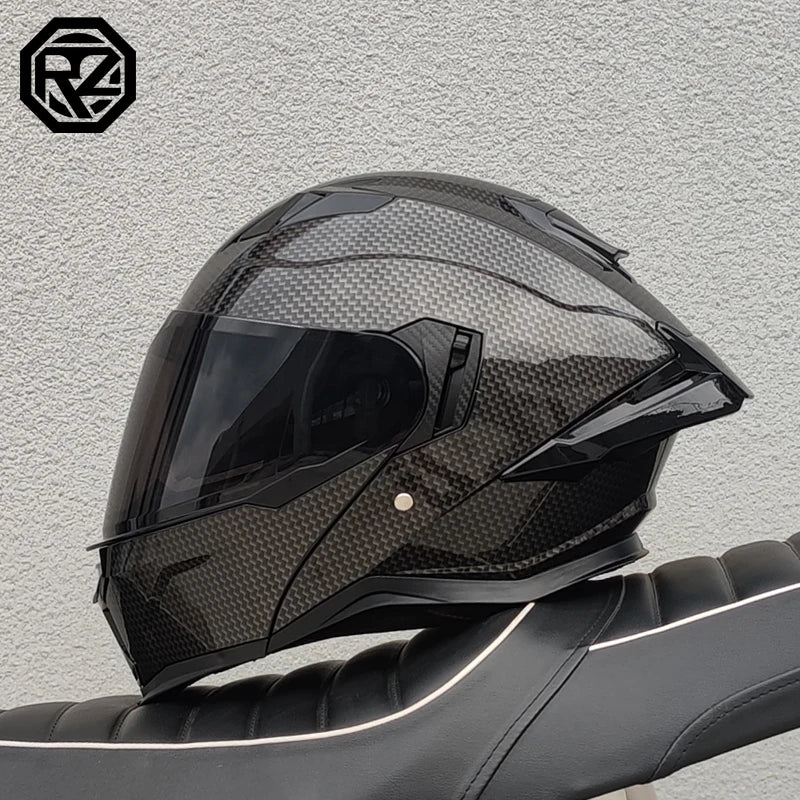 Modular Flip Up Motorcycle Helmet Full Face Dual Visor Motorbike Helmet DOT Approved Flip‑up Modular Helmet for Adults Men Women