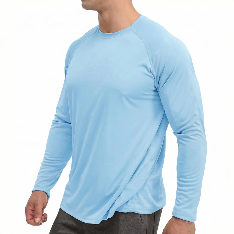 TACVASEN Sun Protection T-shirts Summer UPF 50+ Mens Long Sleeve Quick Dry Athlectic Sports Hiking Performance T-shirts Tee Tops