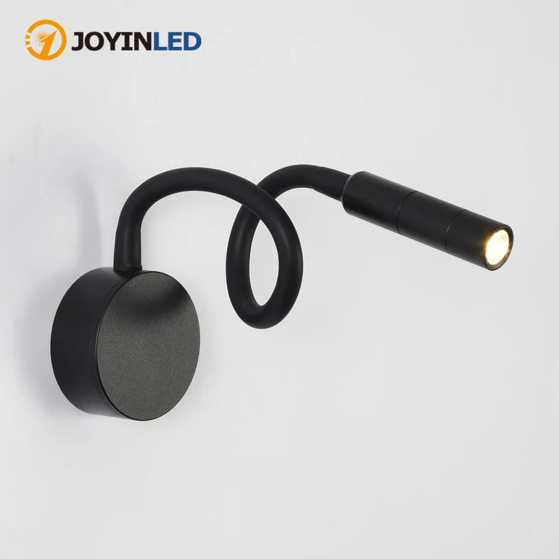 ចង្កៀងអានសៀវភៅ LED 3W សម្រាប់ធ្វើការក្បែរគ្រែ ចង្កៀងជញ្ជាំង ចង្កៀងជញ្ជាំងពេលយប់ ចង្កៀង LED ចំណុច