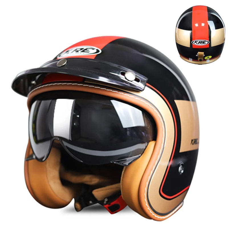 មួកសុវត្ថិភាពម៉ូតូ Capacete De Moto Scooter មួកសុវត្ថិភាពមុខបើកចំហរ ច្រើនលំនាំ Casco Moto Equipment Four Seasons ECE DOT អនុម័ត