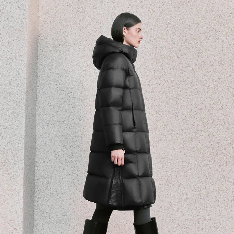 Semir Women Down Jacket Goose Down Fill 2026 Winter Outdoor Layer Warm Insulation Cold Weather Everyday Style Clean Silhouette