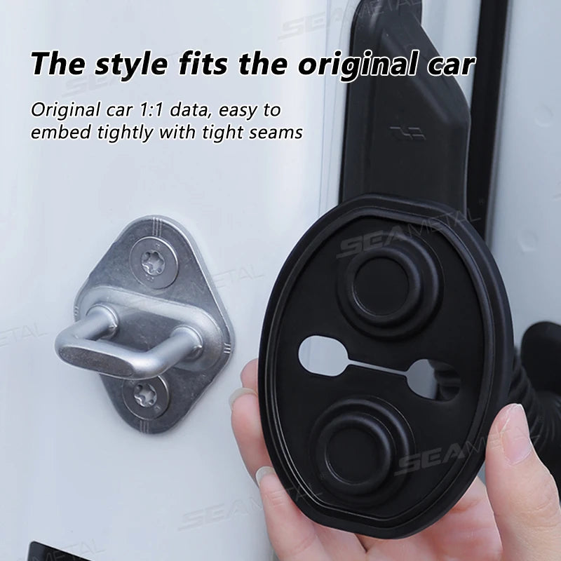 SEAMETAL 4PCS Upgrade Car Door Closing Shockproof Pad Silicone Cushion Mute Shock Absorber Protective Covers Car Accessories