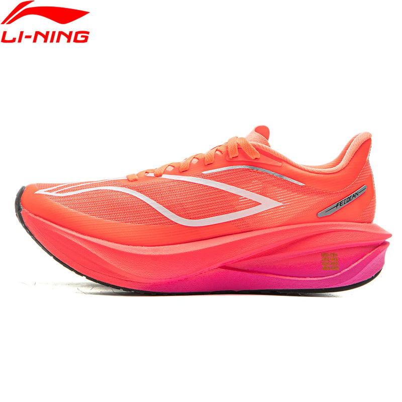 ស្បែកជើងរត់ប្រណាំង Li-Ning សម្រាប់នារី FEIDIAN 5 CHALLENGER ធ្វើពីកាបូន-ហ្វាយប័រ បន្ទះ BOOM Cushion LiNing Professional Sneakers ARMV002