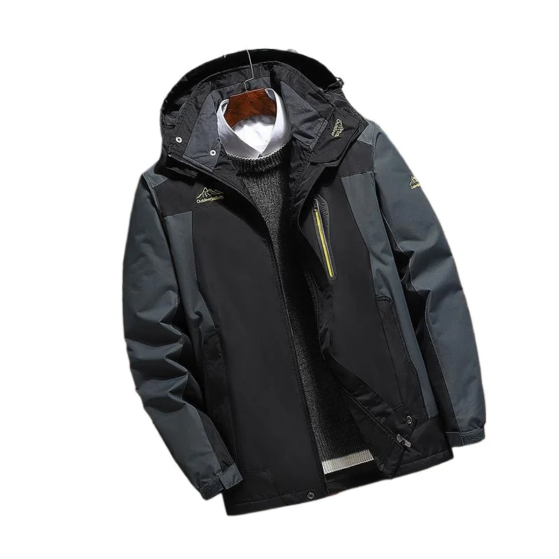 New Winter Lightweight Men's Windbreaker Sports Casual Coat, Blue Waterproof Jacket (this Jacket Has A Fleece-lined Version)