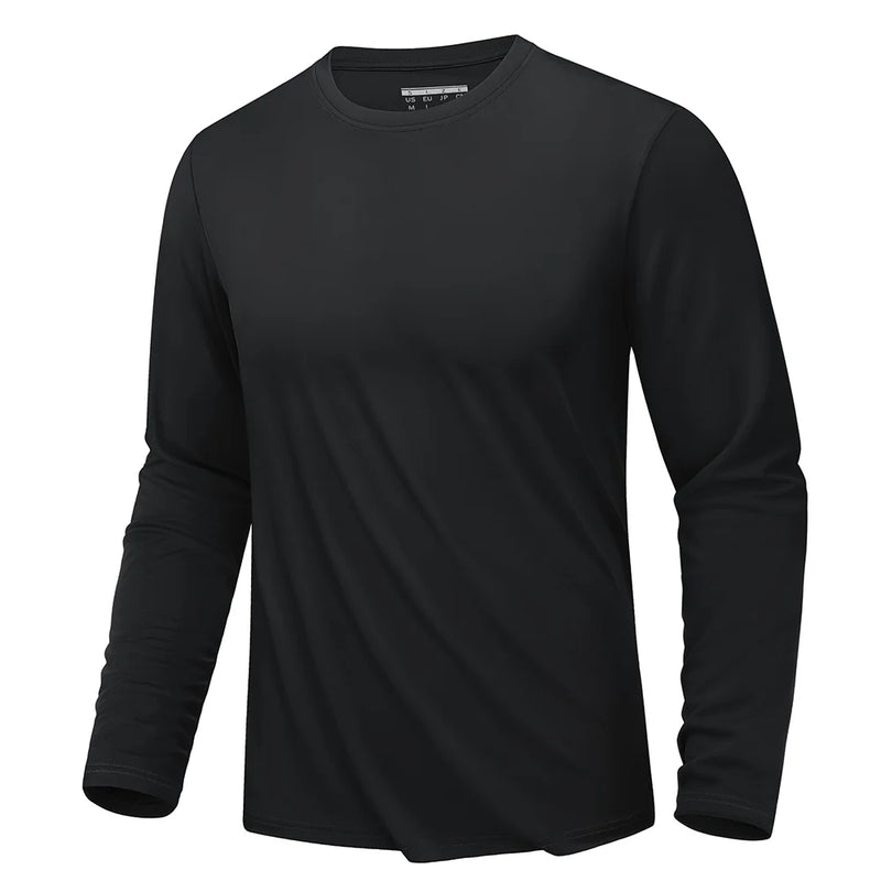 TACVASEN UPF 80+ Sun Protection T-shirts Men's Quick Dry Long Sleeve Athlectic T Shirts Performance Sports T-shirts Rash Guard