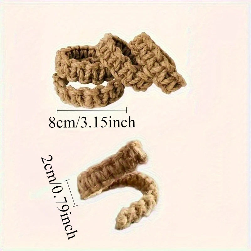 [Hand-Woven Hemp Rope Bracket] 3pcs Hand-Woven Hemp Rope Curtain Tether - home decoration accessories modern decor curtain clip