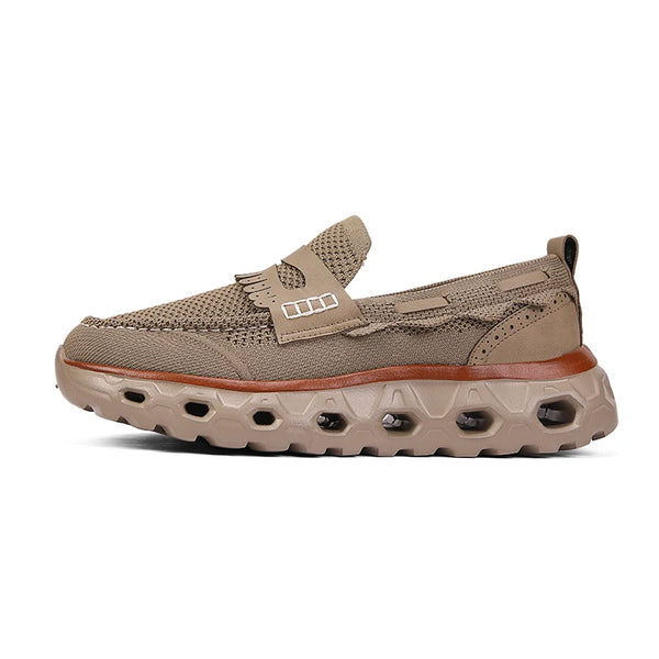 Mens Stylish Mesh Loafers Breathable Slip on Casual Shoes Lightweight Comfortable Walking Sneakers Non Slip Outdoor Sports