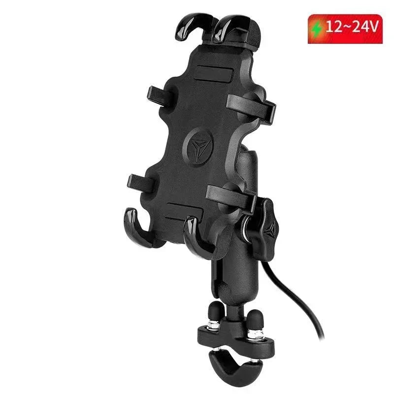 ជើងទ្រទូរស័ព្ទដៃម៉ូតូ Motowolf ជាសកល សាកថ្មដោយ USB GPS Moto កញ្ចក់មើលក្រោយ តង្កៀបសម្រាប់ទូរស័ព្ទដៃ