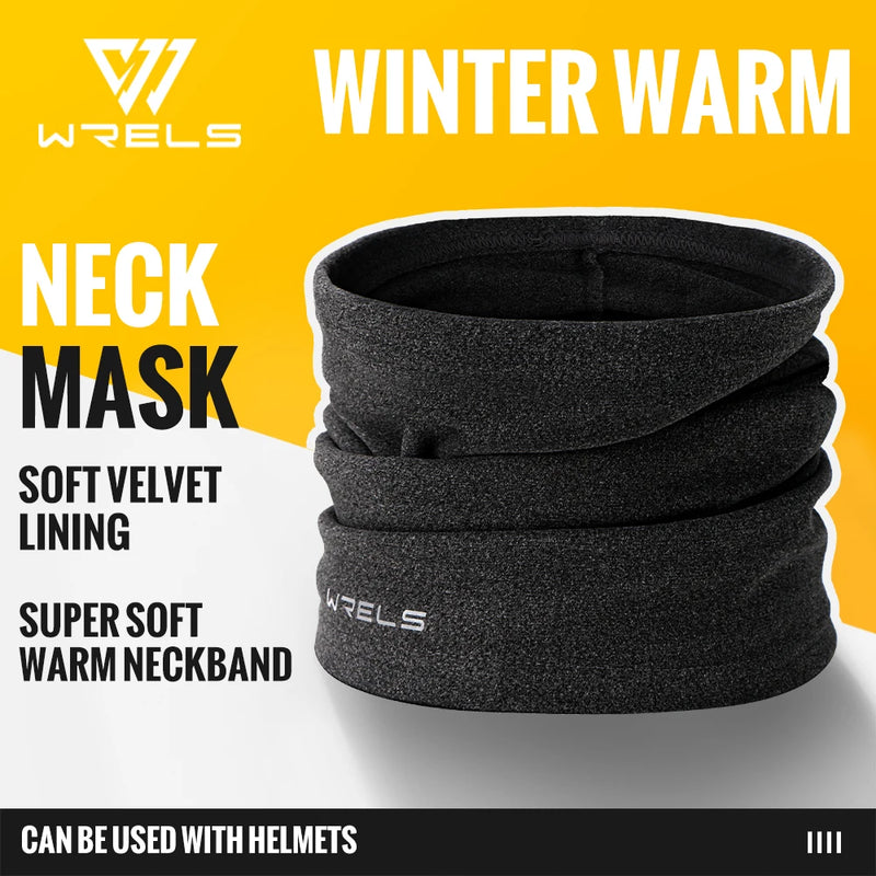 WRELS Windproof Warm Winter Cycling Mask Motorcycle Fleece Neck Outdoor Windproof Scarf Camp  Hiking Balaclava Cycling Face Mask