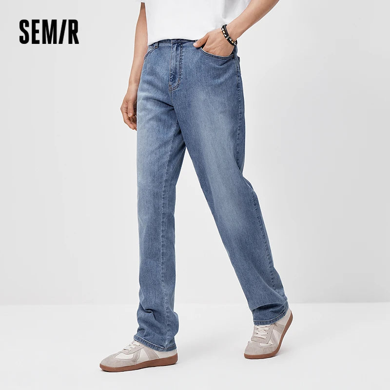 Semir Men Jeans Vintage 2026 Washed Stretch Straight Urban Casual Everyday Style Soft Comfortable Daily Wear Trendy Versatile