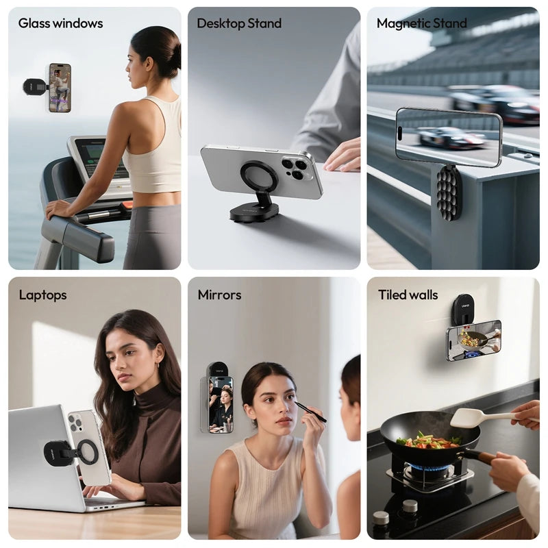 Ulanzı MA39 MagLock ពែងបឺតទូរស័ព្ទ ជើងទ្រទូរស័ព្ទម៉ាញេទិក សម្រាប់ទូរស័ព្ទ iPhone 17 16 15 Android Vlog Live