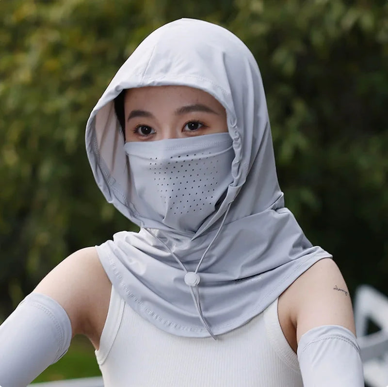SEAMETAL Men Women Full Face Mask Breathable Long Neck Covers UV Protection Hat for Outdoor Hiking Motorcycle Fishing Accessorie