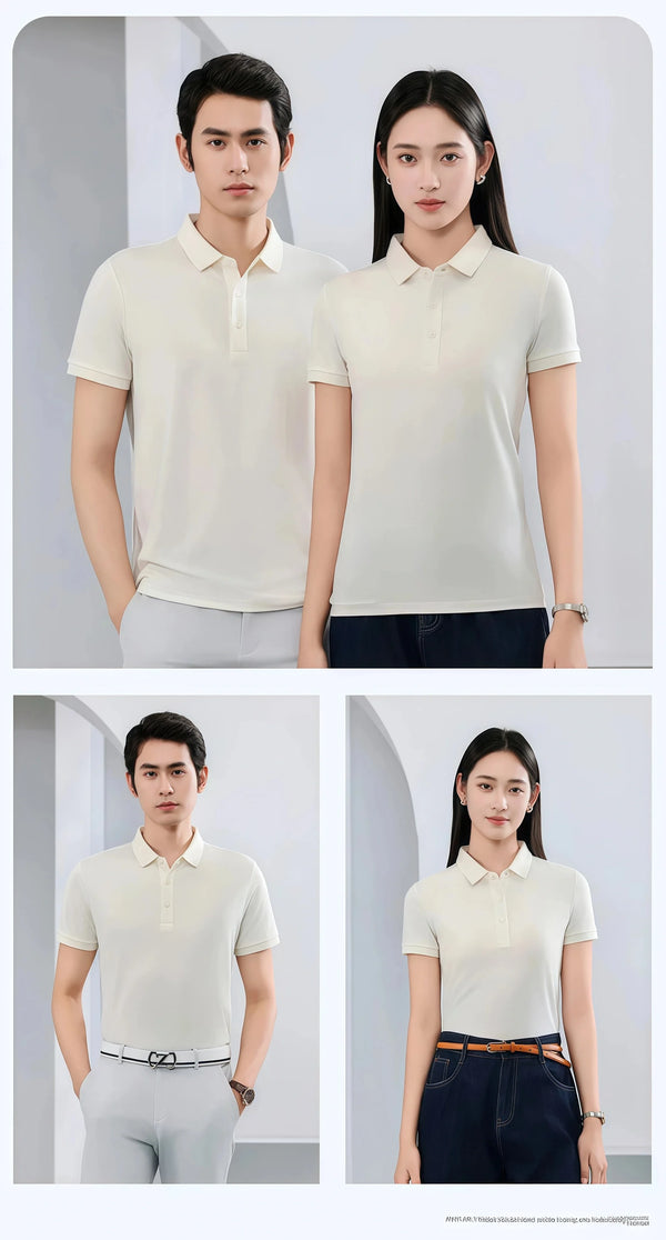Men Women Short Sleeved Breathable Causal Top Summer  Cotton Polo Shirt Print Logo Customized Embroidery Company Group Name
