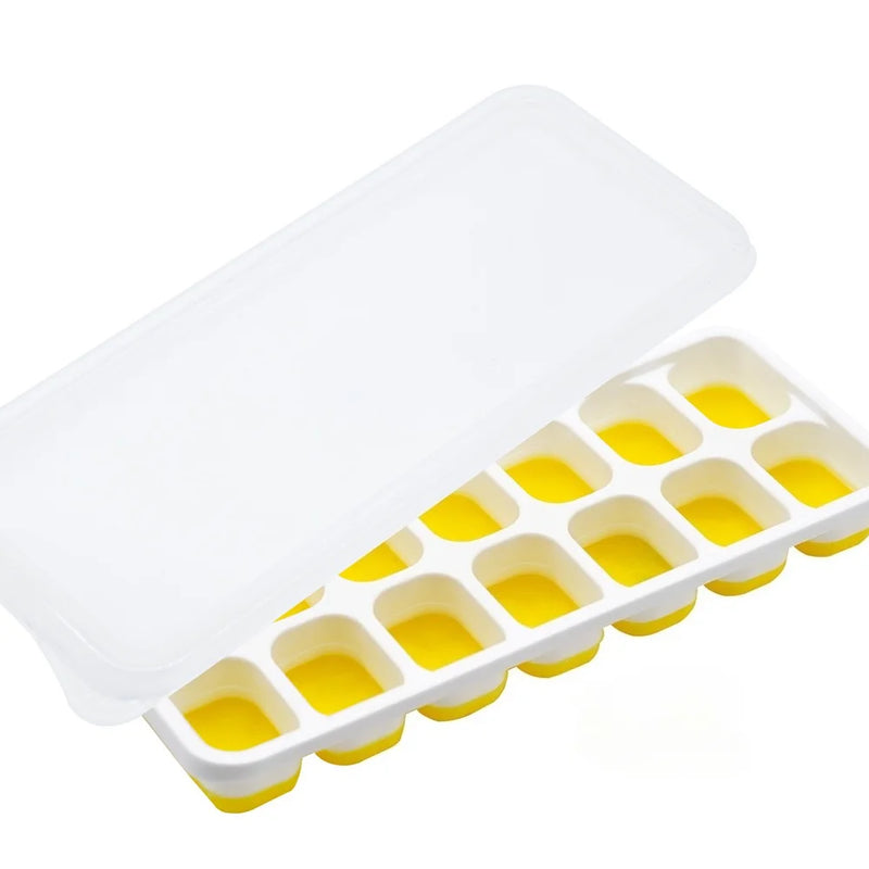 14-Square Ice Tray Ice Cube Tray -Anti-Spill Freezing Mold, Easy Release Non-Stick Ice Maker, Suitable for Drinks and Freshness