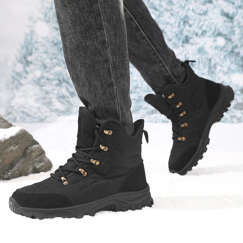 Men's Boots Autumn and Winter Waterproof Casual Snow Boots Non-Slip Comfort High-Top Outdoor Boots Fashion Youth Plus Size Boots