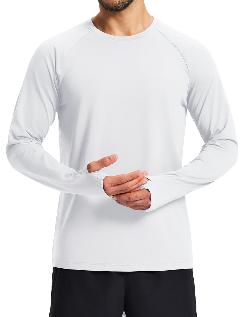 TACVASEN Men's Long Sleeve Shirts Dry Fit Breathable Workout Running Athletic Moisture Wicking Casual Tshirts with Thumb Holes