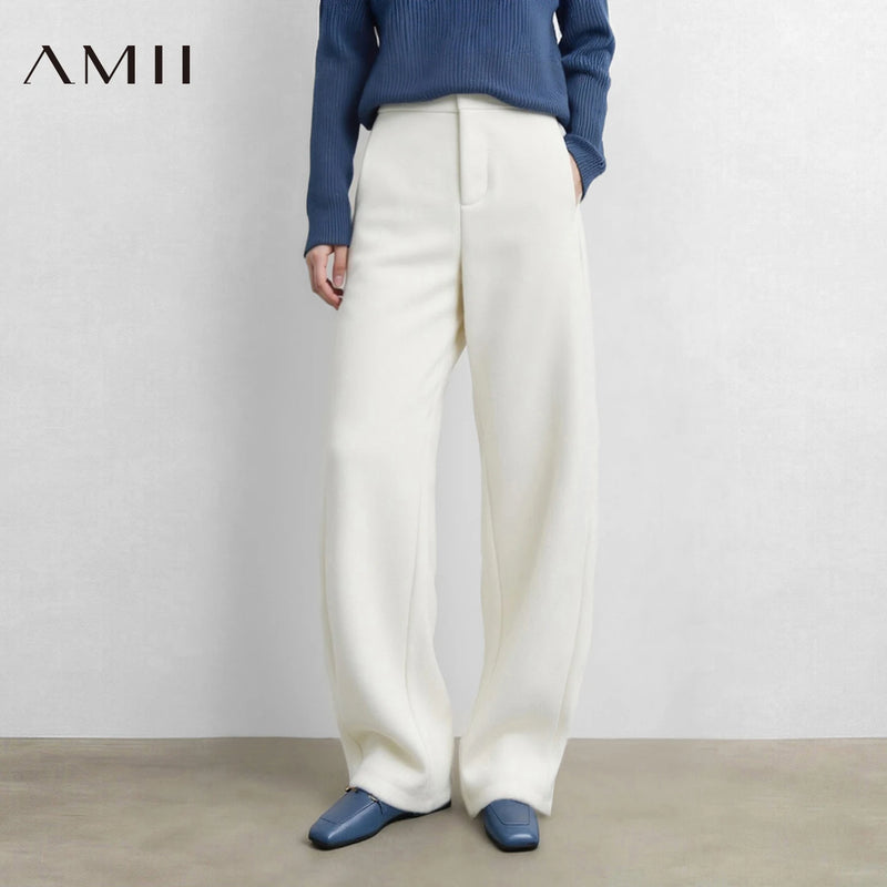 Amii Women's Scythe Pants Elastic Waist Loose Fit Slimming Warm Casual Commuter Versatile Winter 2026 Pants for Women 12644002