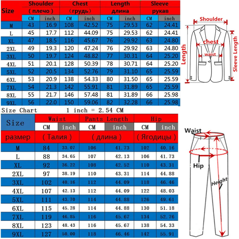 2026 New Men's Black Formal Suit 3-Piece, Business/Office Jackets and Vests Paired with Trousers. (M-10XL)