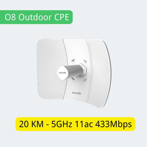 Tenda 20KM WIFI Outdoor CPE Wireless AP Bridge Router 433mbps 20km Access Point WIFI Long Range extender WIFI Antenna Repeater China 20KM 433mbps (O8)