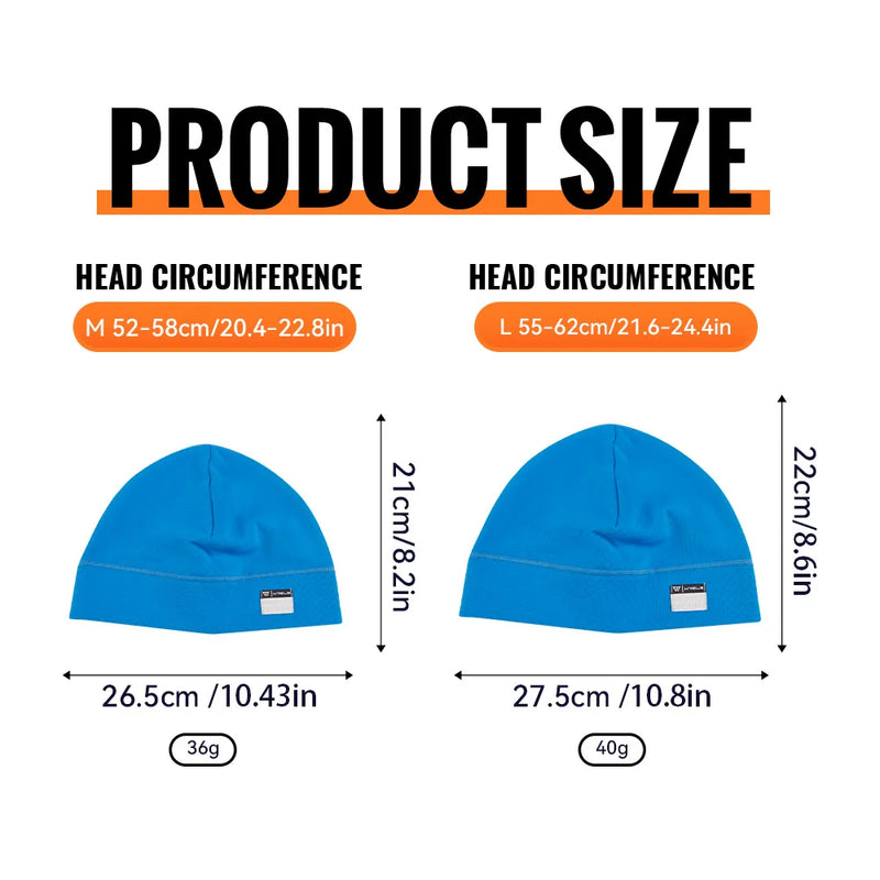 WRELS Beanie for Men Women Soft Lightweight Running Beanie Hat Absorb Sweat Running Skull Cap Winter Fleece Lined Beanie Hat