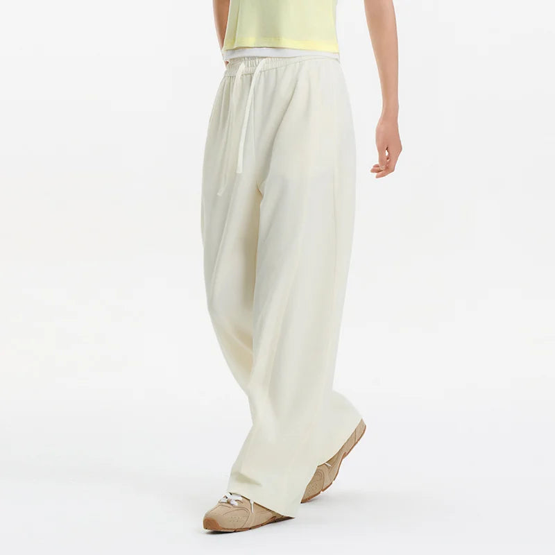 Semir Women Pants Cooling 2026 Panelled Curved Cut Tapered Floor Length Urban Casual Everyday Style Soft Comfortable