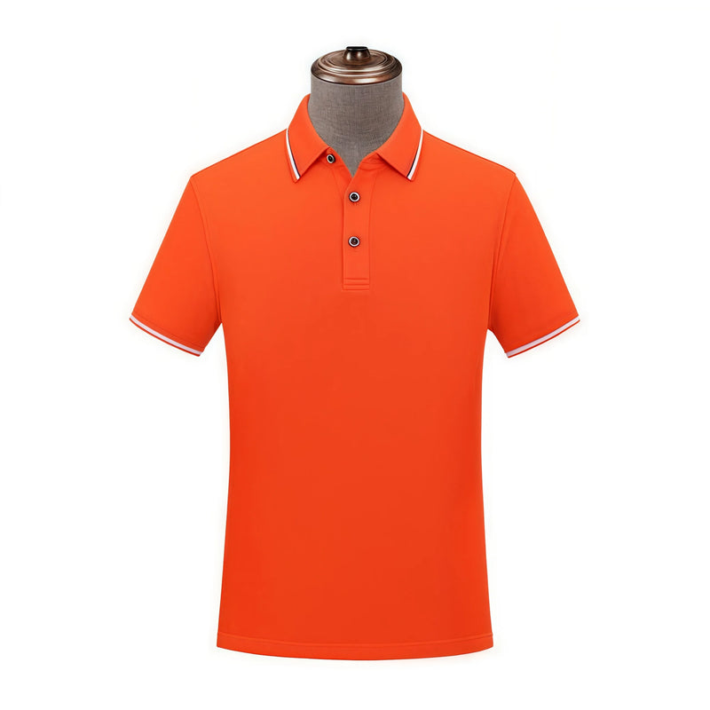 5A antibacterial intercolor Short Sleeve Turn-down Collar  Top  Business Sport 12 colors High-End Pure Cotton Polo shirt