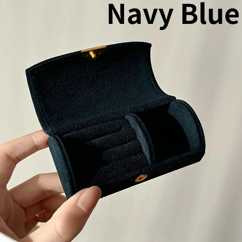 1pc Premium velvet jewelry storage box,portable jewelry box,perfect gift for birthdays and Mother's Day.Jewelry storage box.