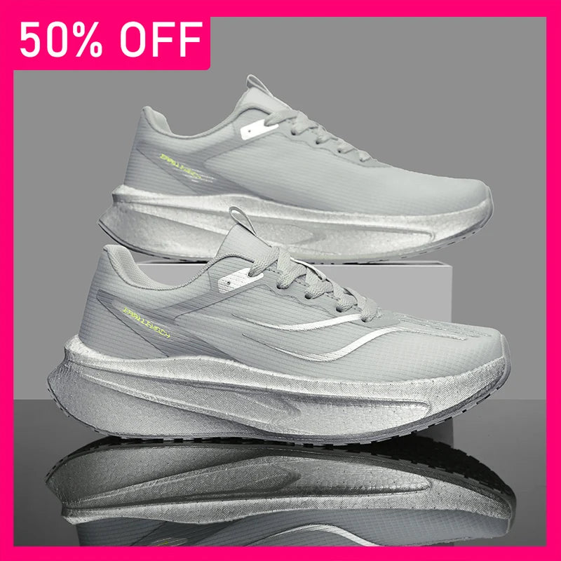 Unisex Sneakers Teenagers Outdoor Running Competition Anti Slip Training Shoes Marathon Breathe Light Thick Soled Fitness Shoes