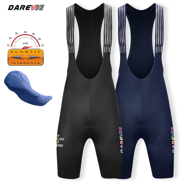 ខោខ្លីជិះកង់ DAREVIE ELASTIC-INTERFACE® Pad ខោខ្លីជិះកង់របស់ស្ត្រី លាតសន្ធឹងបាន ៤ ផ្លូវ ប្រឆាំងនឹងការរអិល សម្លៀកបំពាក់ជិះកង់របស់ស្ត្រី