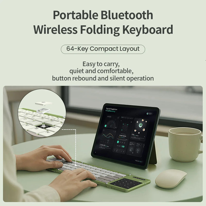 NILLKIN Folding Bluetooth Game Keyboard Wireless iPad Mobile Phone Tablet Universal Notebook Compact Portable Gaming Keyboard