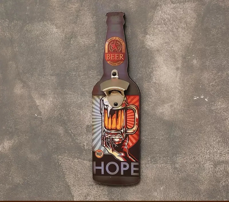 Creative Bottle Opener Restaurant Wall Decoration Restaurant Bar Barbecue Shop Wall Pendant Personalized Bottle Opener