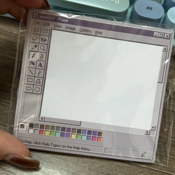 50Sheets Retro Computer Drawing Pad Notepad - Vintage Style Square Paper, Ideal for Creative Illustrations and Design.Notepad.