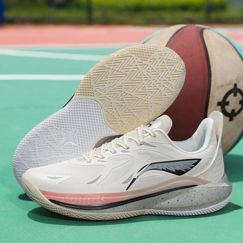 Basketball shoes spring summer new men's outdoor sports running shoes breathable light soft-sole non-slip student speed sneakers