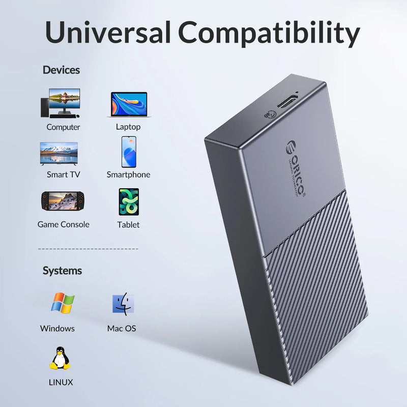 ORICO USB4 NVMe SSD Enclosure 40Gbps PCIe3.0x4 Aluminum M.2 SSD Case Compatible with Thunderbolt 3 4 USB3.2 USB 3.1 3.0 Type-C