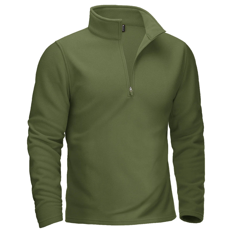 TACVASEN Turtleneck Fleece Sweatshirts Thermal Quarter-Zip Lightweight Pullovers Casual Warm Breathable Hiking Golf Sweaters