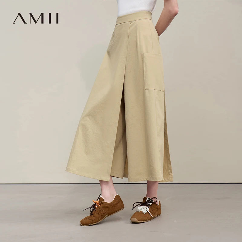 សំពត់ Amii A-Line សម្រាប់នារី រដូវក្តៅ ឆ្នាំ២០២៦ ថ្មី សាច់ក្រណាត់ធូរស្រាល មានហោប៉ៅ មីឌី គូឡូត សំពត់បែបសាមញ្ញ ងាយស្រួលប្រើ សម្រាប់នារី 12622124